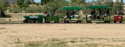 The Hurlbut pulling a full train of passengers at Pinnacle Peak & Southern Railroad
